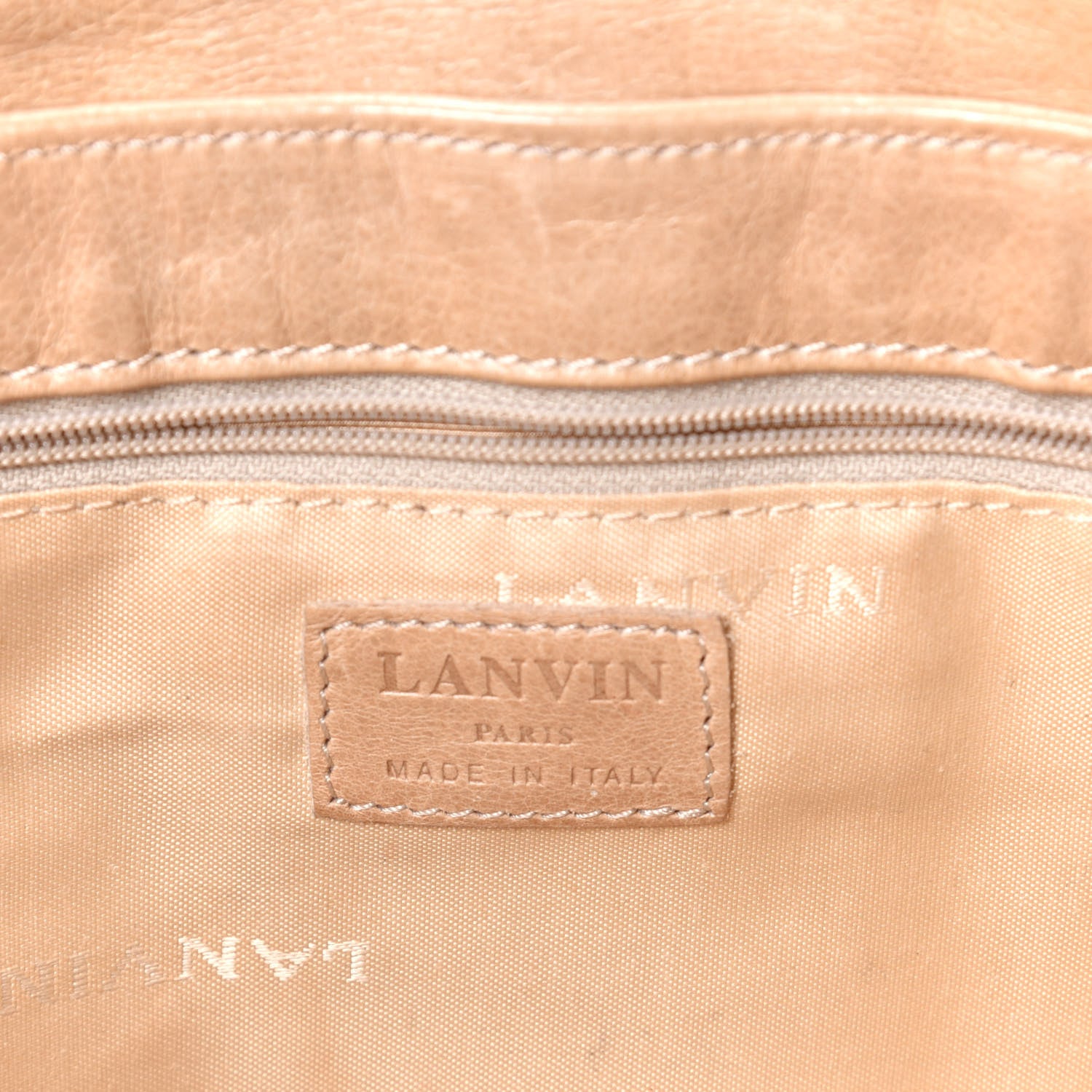 Lanvin Calfskin Hero Shoulder Bag Beige 6 of 9