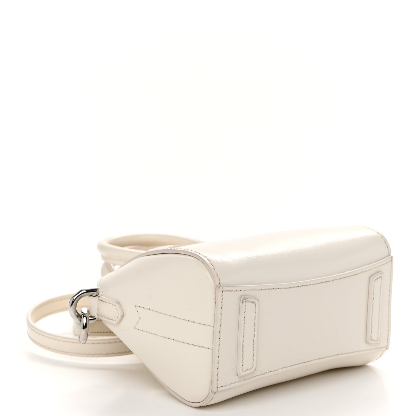 Shiny Lord Calfskin Micro Antigona Ivory