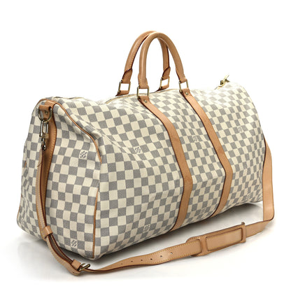 Louis Vuitton Damier Azur Keepall Bandouliere 55 3 of 22