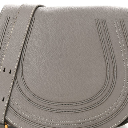 Chloe Calfskin Medium Marcie Round Crossbody Bag Cashmere Grey 9 of 11