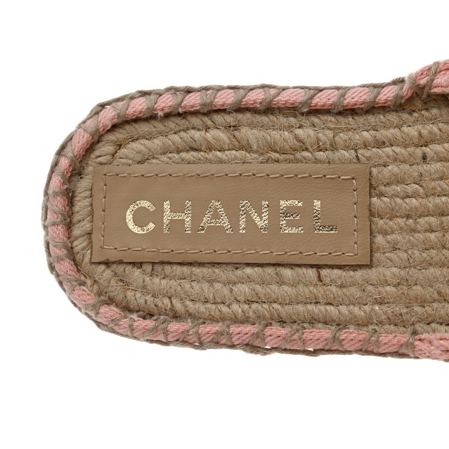 Chanel Denim CC Espadrille Mules 35 Pink Black 8 of 10