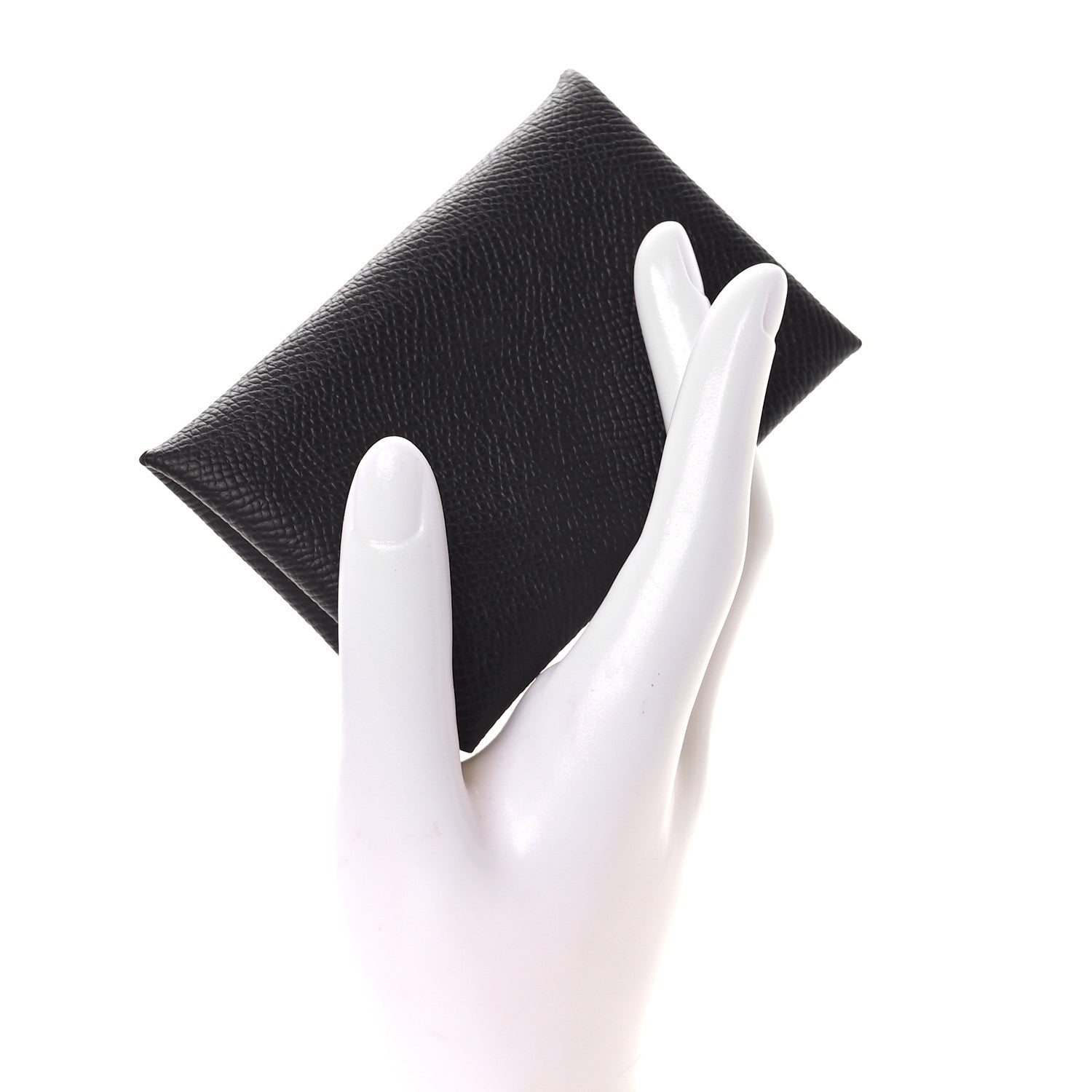 Hermes Epsom Calvi Card Case Black 2 of 7