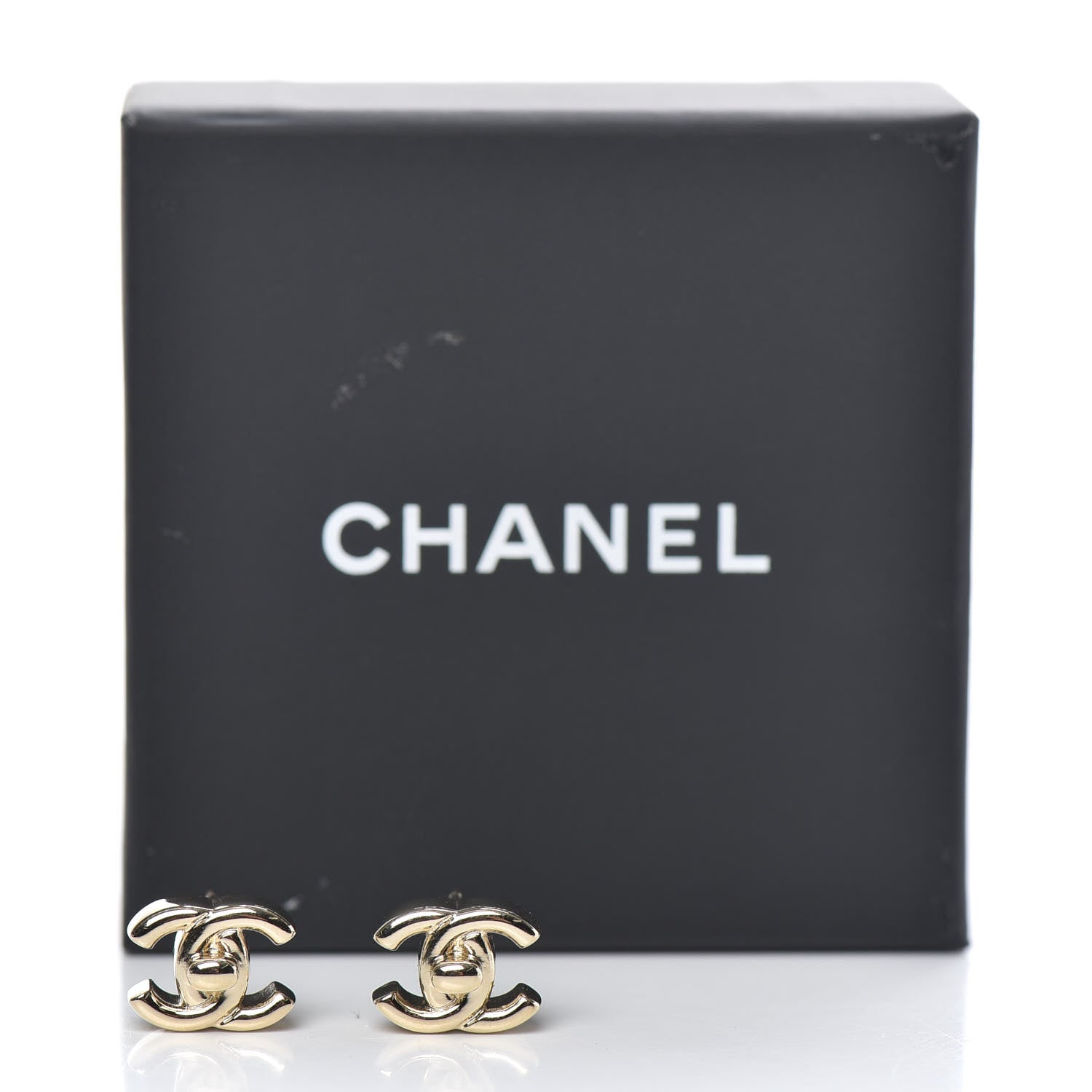 Chanel Metal CC Turnlock Earrings Gold 5 of 5