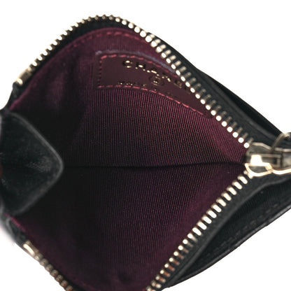Chanel Lambskin Quilted CC Zip Card Holder Black 5 of 8