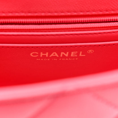 Chanel Caviar Quilted Mini Retro Twist Top Handle Flap Pink 6 of 12
