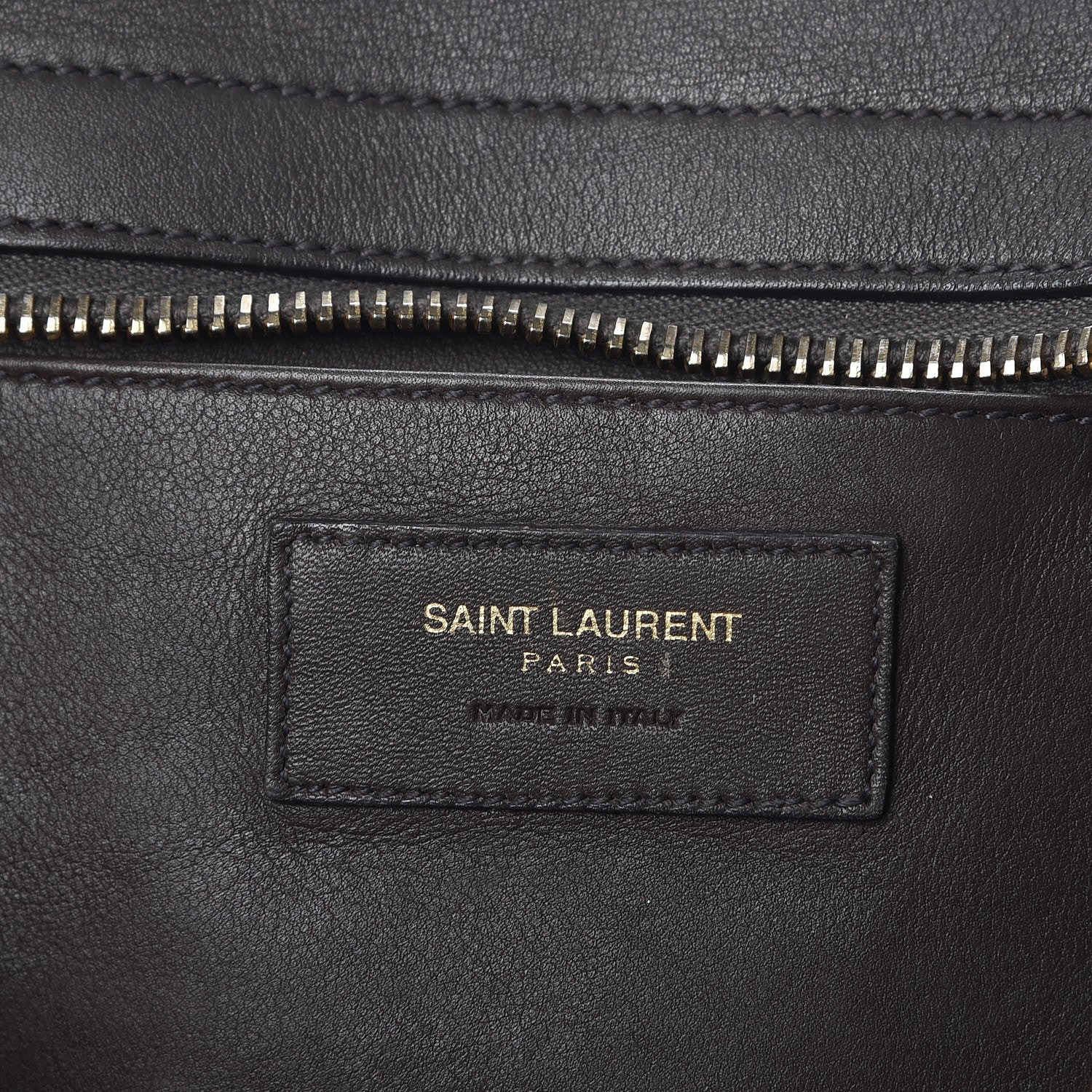 Saint Laurent Smooth Calfskin Small Cabas Monogram Dark Grey 6 of 14