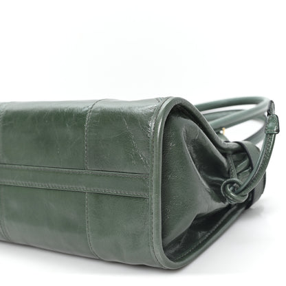Prada Glossy Calfskin Triangle Medium Bonnie Shoulder Bag Salvia 9 of 9