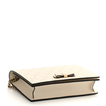 Gucci Guccissima Signature Bowy Chain Wallet Mystic White 4 of 8