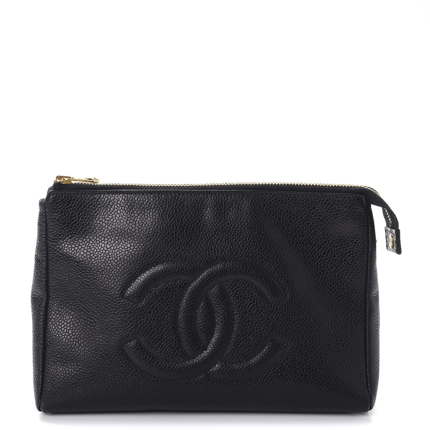 Chanel Caviar Timeless CC Cosmetic Pouch Black 1 of 12
