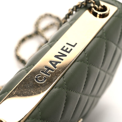 Chanel Lambskin Quilted Trendy CC Wallet On Chain WOC Green 12 of 12
