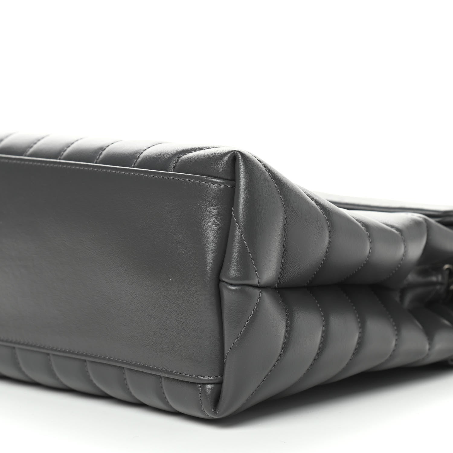 Saint Laurent Calfskin Y Quilted Monogram Medium Loulou Chain Satchel Asphalt 10 of 10