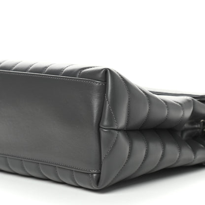 Saint Laurent Calfskin Y Quilted Monogram Medium Loulou Chain Satchel Asphalt 10 of 10