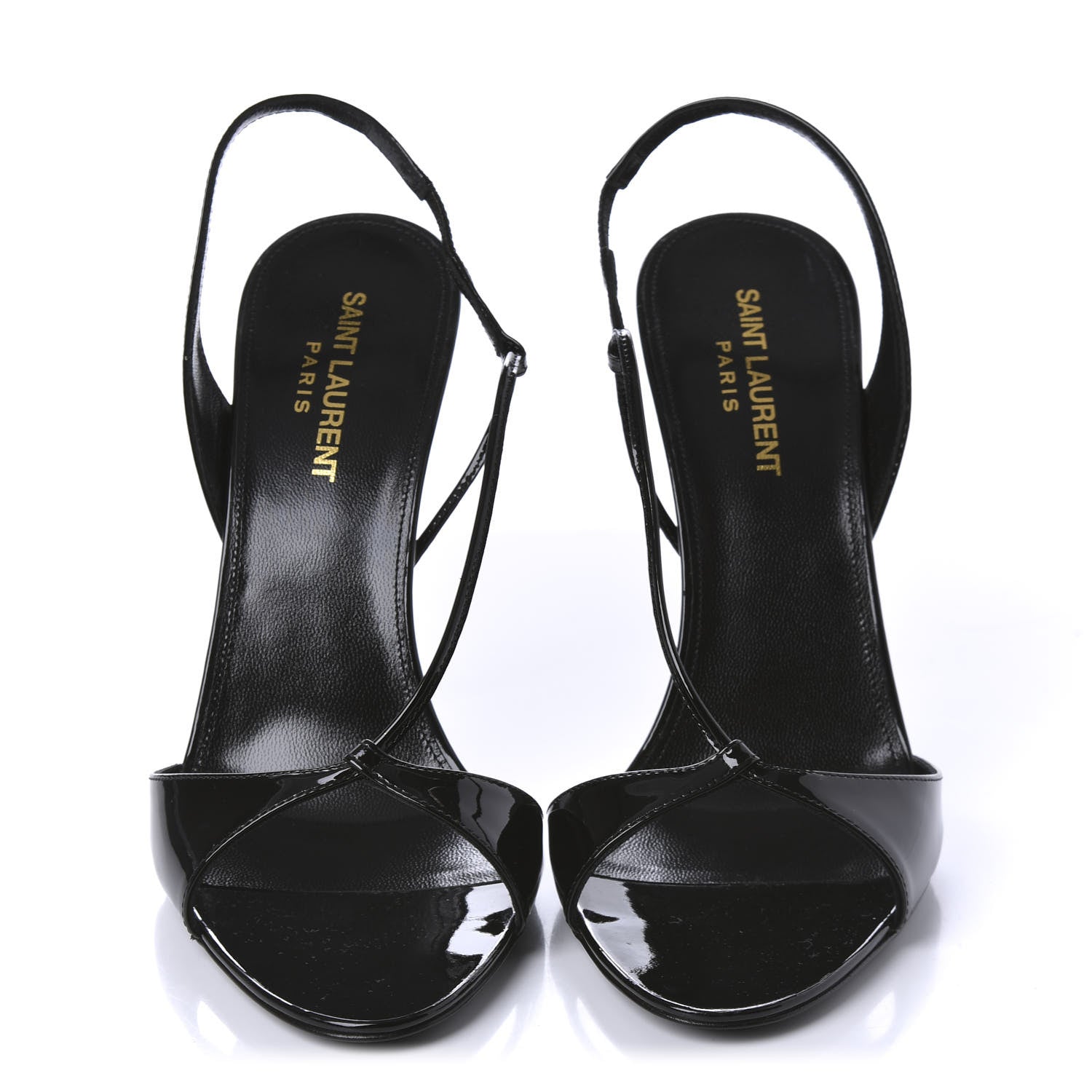 Saint Laurent Vernice Chiffon Anouk 110 Sandals 38.5 Black 2 of 10
