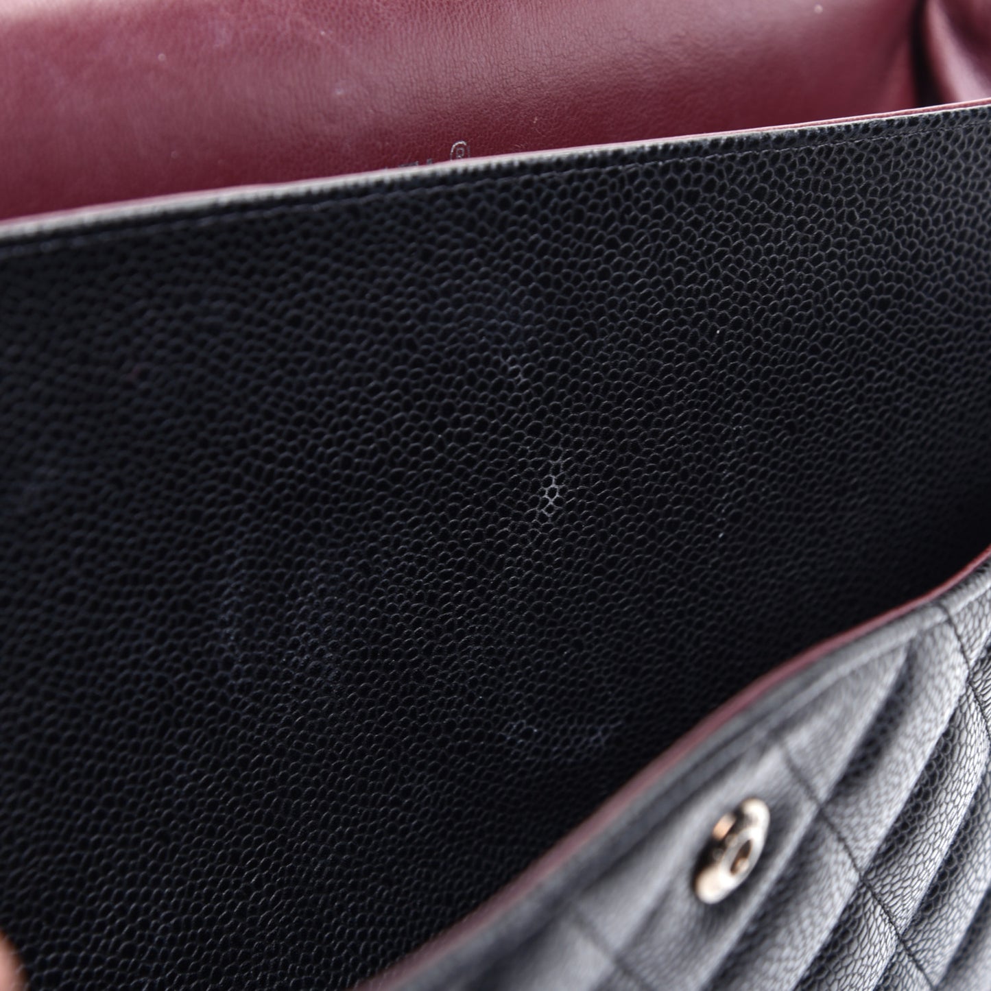 Caviar Quilted Maxi Double Flap Black