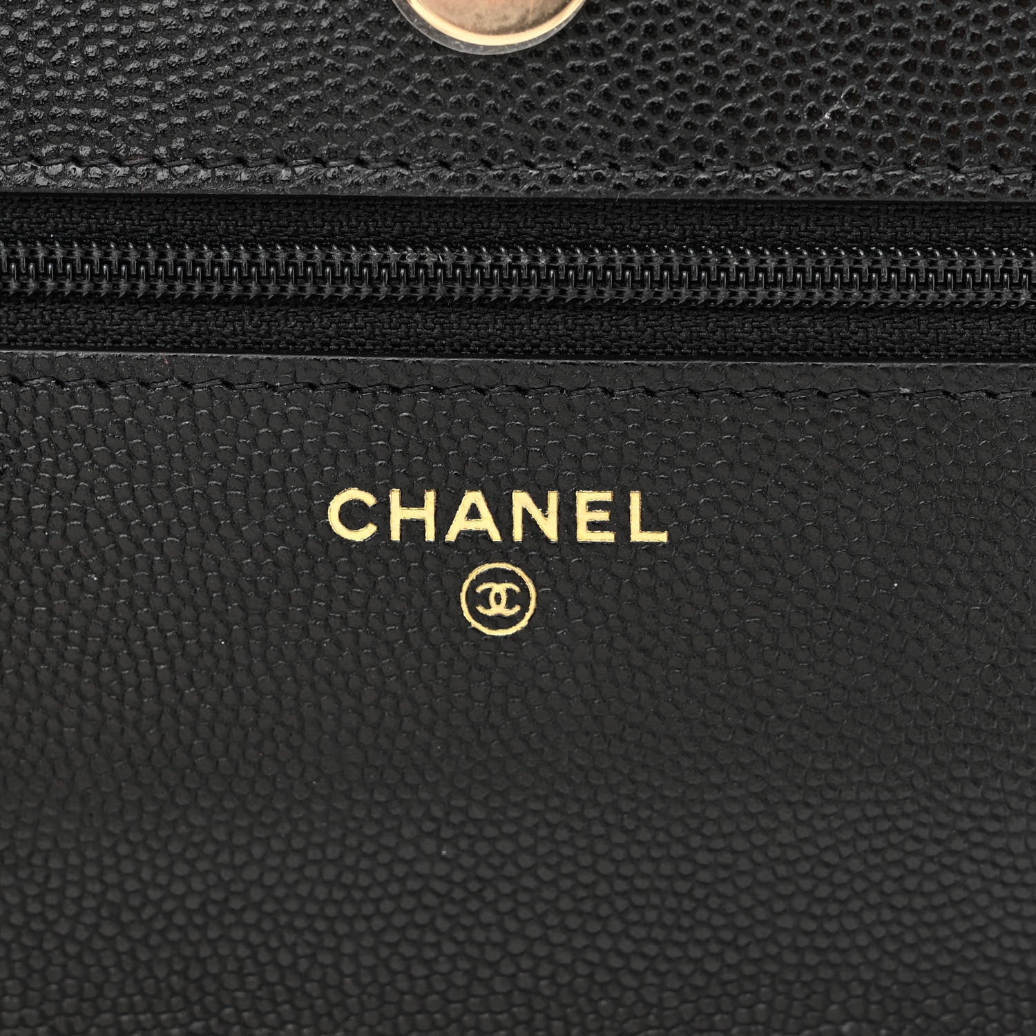 Chanel Caviar Quilted French New Wave Chain CC Wallet On Chain WOC Black 6 of 13