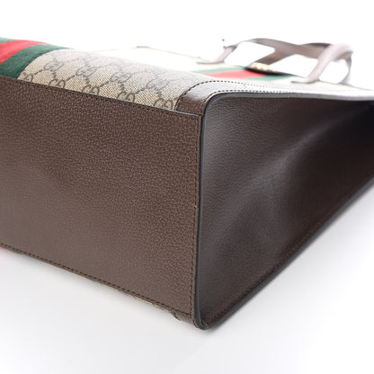 Gucci GG Supreme Monogram Web Ophidia Vertical Tote Brown 9 of 12