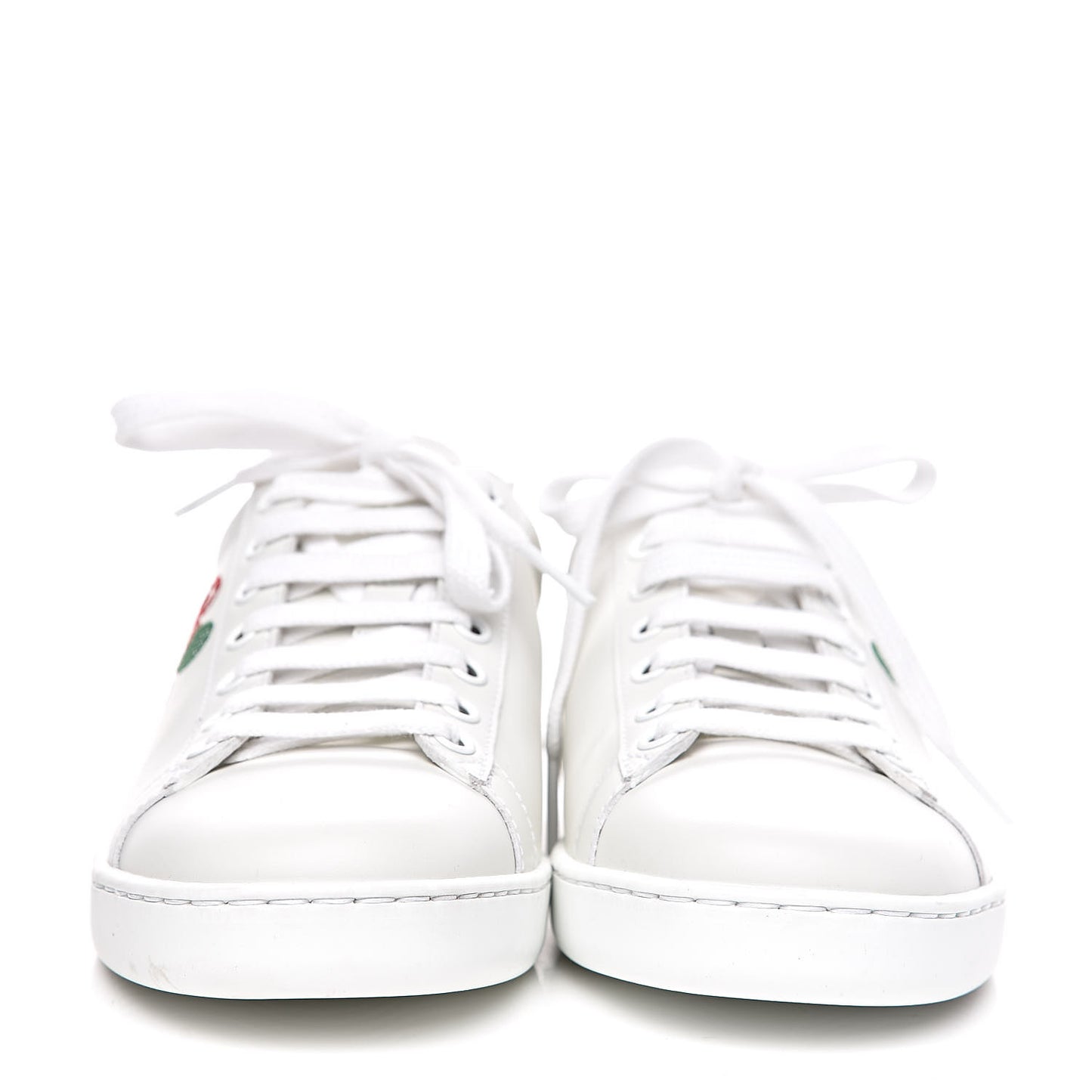 Calfskin Miro Soft Tennis Embroidered Womens Ace Sneakers 36 White Rio Blue