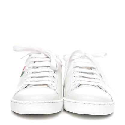 Gucci Calfskin Miro Soft Tennis Embroidered Womens Ace Sneakers 36 White Rio Blue 2 of 11