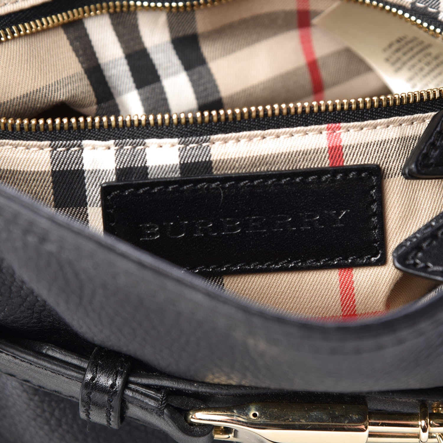 Burberry Grainy Calfskin Medium Golderton Tote Black 7 of 12
