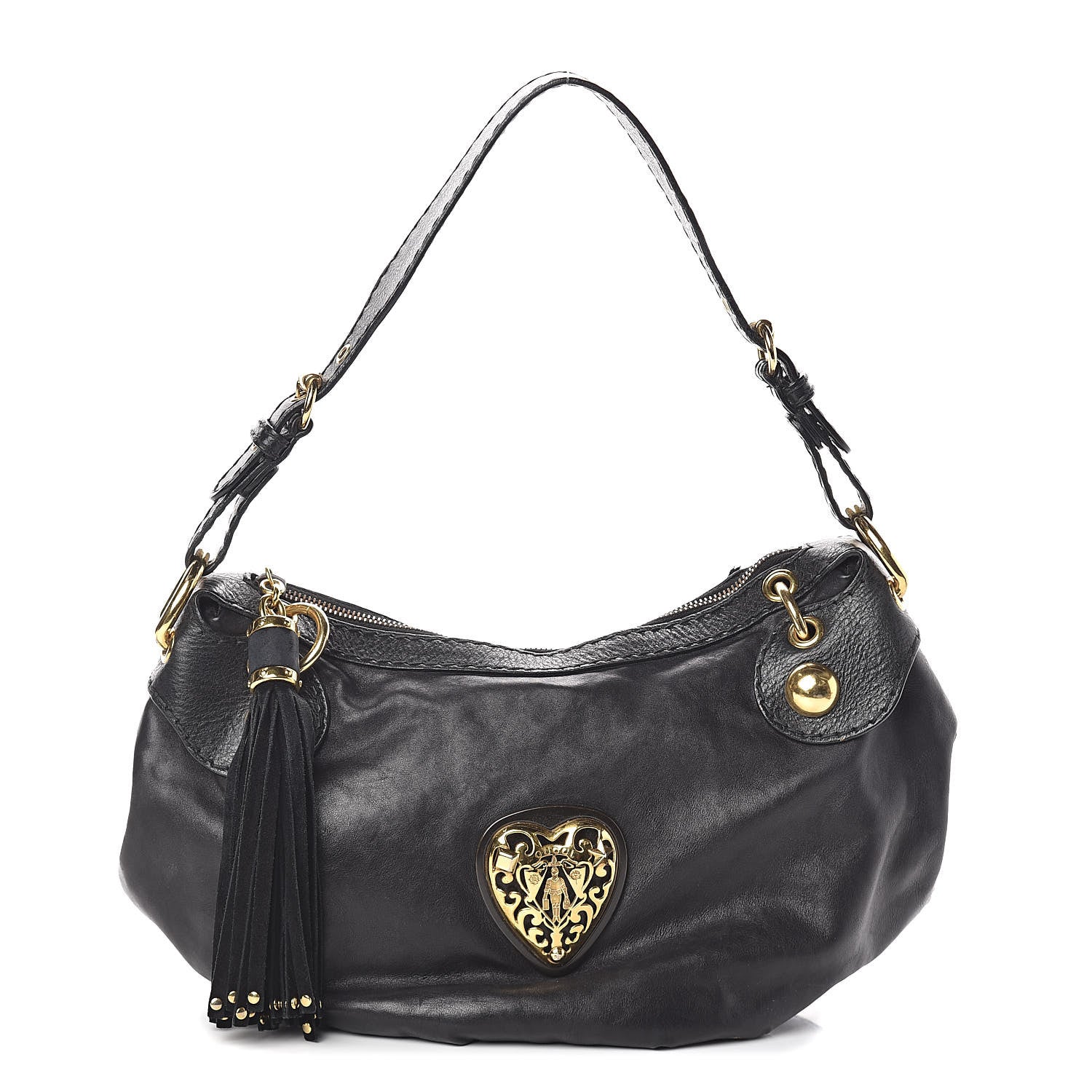 Gucci Calfskin Babouska Shoulder Bag Black 1 of 11