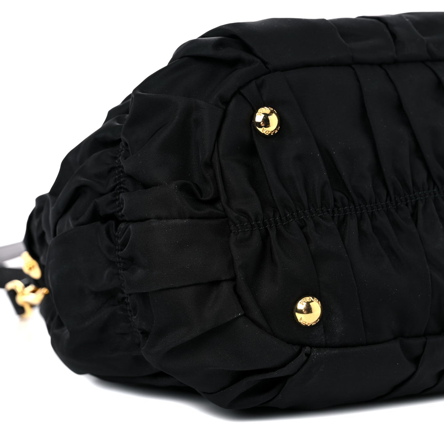 Tessuto Nylon Nappa Gaufre Shopping Satchel Black