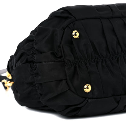 Prada Tessuto Nylon Nappa Gaufre Shopping Satchel Black 7 of 15