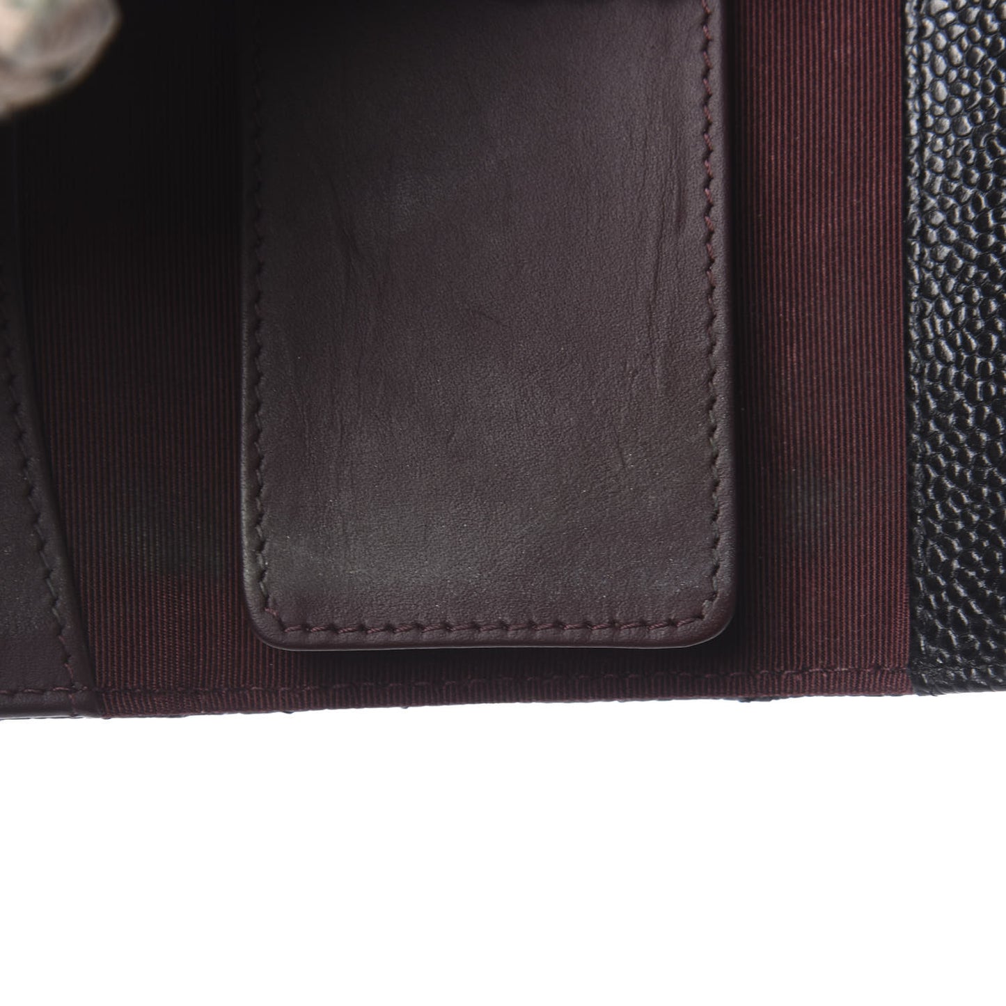 Caviar Quilted 6 Key Holder Black