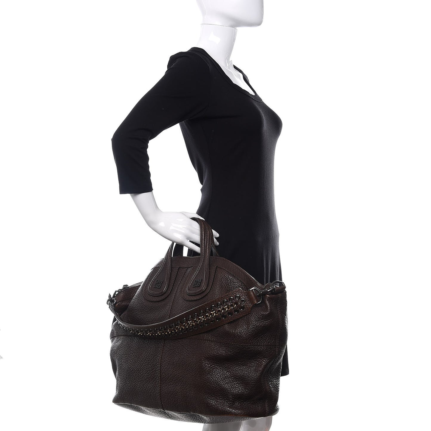 Calfskin Large Corset Chain Nightingale Dark Brown