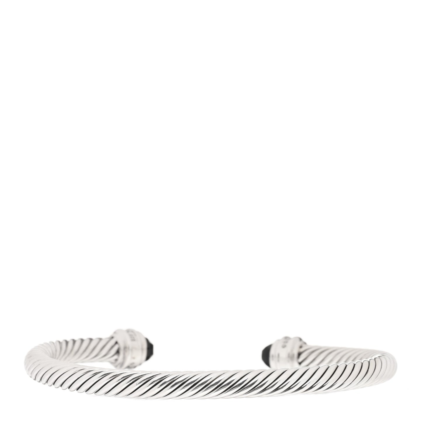 Sterling Silver Diamond Black Onyx 5mm Cable Classics Princess Bracelet