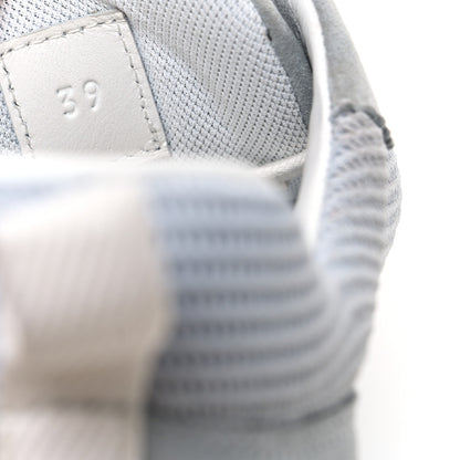 Hermes Textured Mesh Suede Goatskin Bouncing Sneakers 39 Gris Nuage 9 of 11