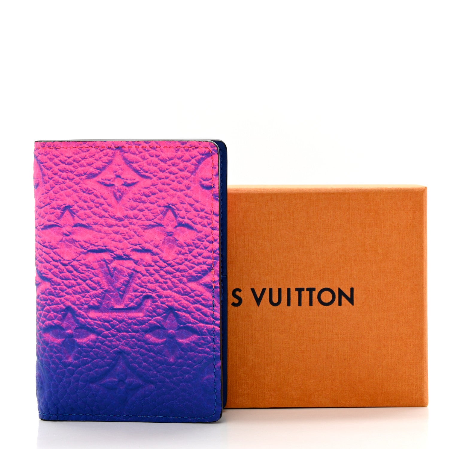 Louis Vuitton Taurillon Illusion Pocket Organizer Bleu Rose 7 of 7