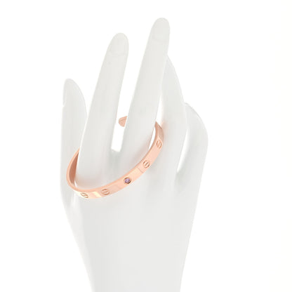 Cartier 18K Pink Gold Pink Sapphire LOVE Cuff Bracelet 16 2 of 4