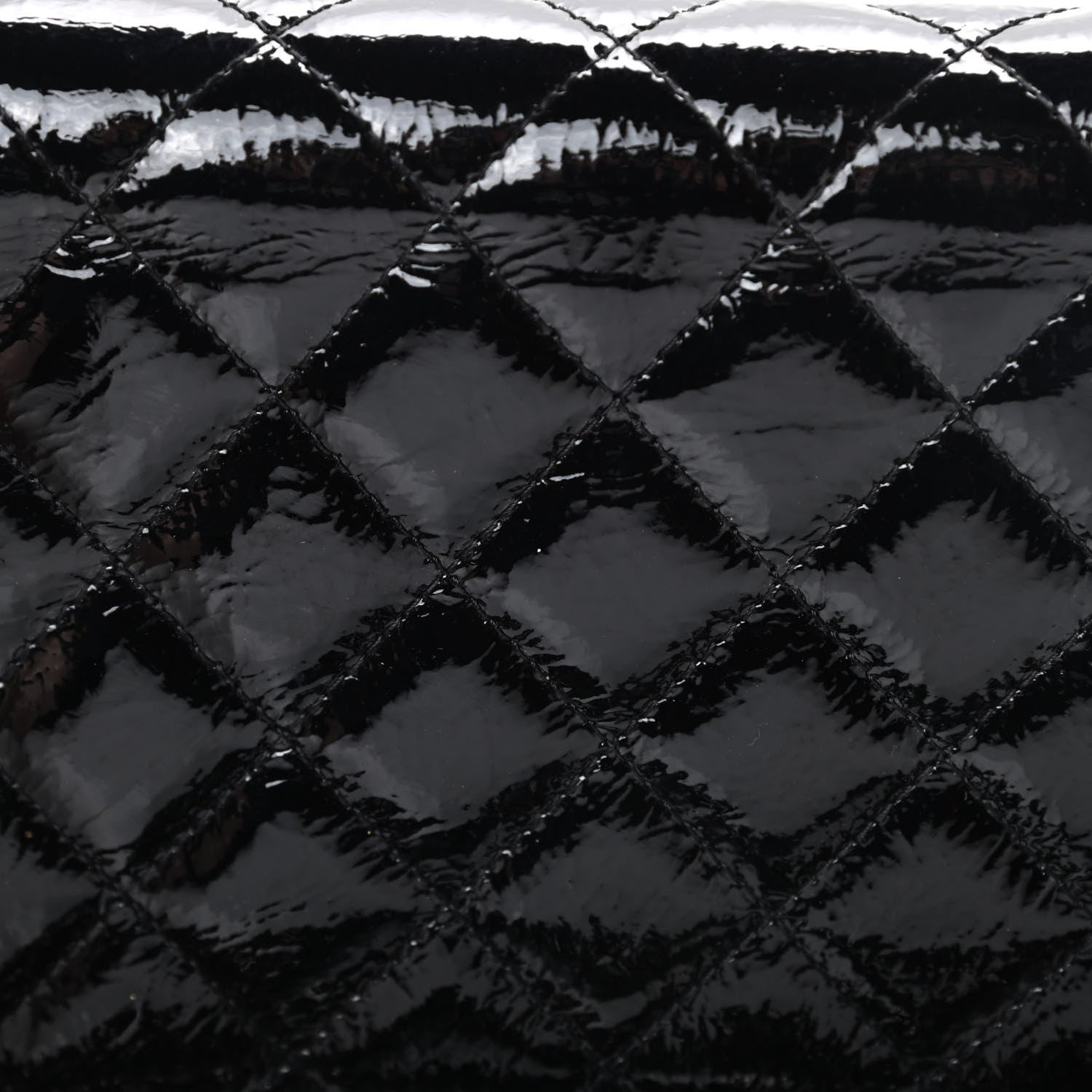 Chanel Patent Quilted Brilliant Wallet On Chain WOC Black 15 of 16