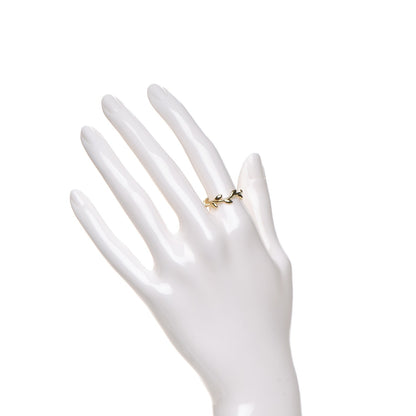 Tiffany 18K Yellow Gold Narrow Paloma Picasso Olive Leaf Band Ring 54 7 2 of 5