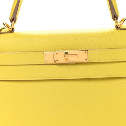 Hermes Epsom Kelly Sellier 28 Lime 8 of 11
