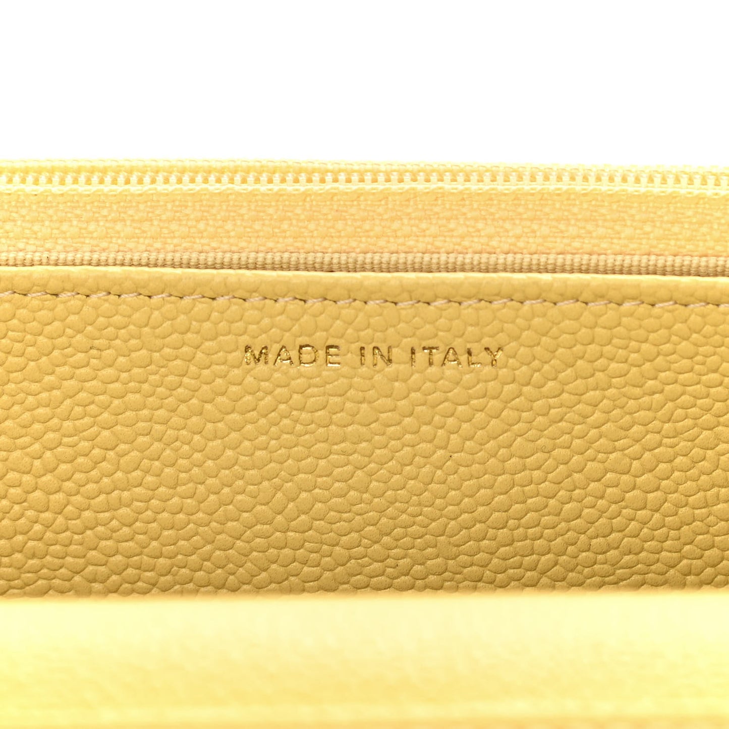 Caviar Quilted Tiny CC Wallet On Chain WOC Yellow