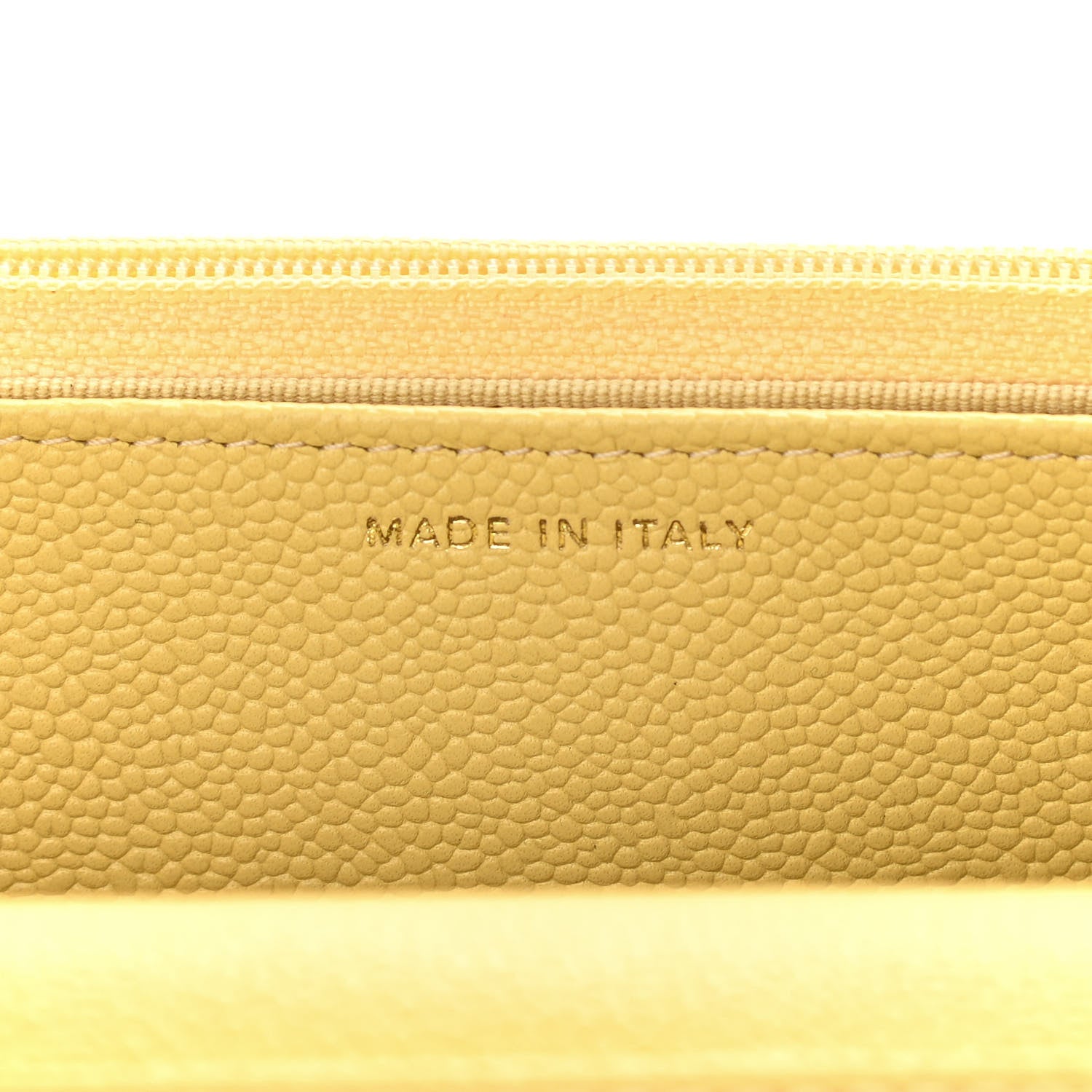 Chanel Caviar Quilted Tiny CC Wallet On Chain WOC Yellow 7 of 13