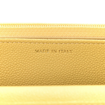 Chanel Caviar Quilted Tiny CC Wallet On Chain WOC Yellow 7 of 13