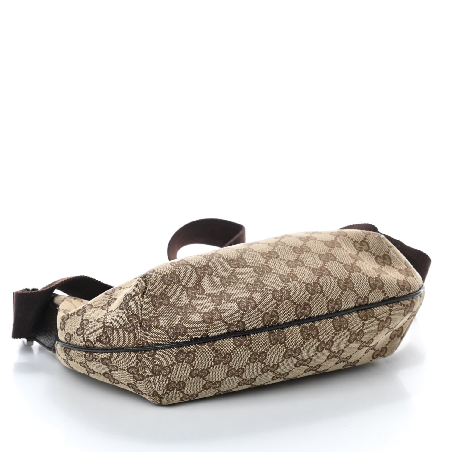 Gucci Monogram Medium Half Moon Hobo Dark Brown 4 of 9