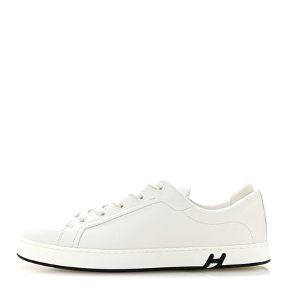 Hermes Calfskin Suede Goatskin Mens Kid Sneakers 42.5 White 1 of 10