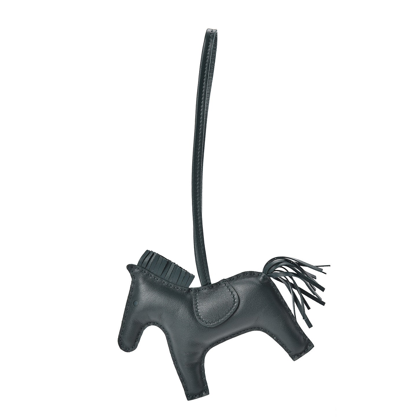 Milo Lambskin Grigri Rodeo Horse Bag Charm MM Vert Cypress