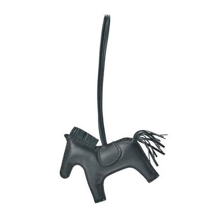 Hermes Milo Lambskin Grigri Rodeo Horse Bag Charm MM Vert Cypress 1 of 5