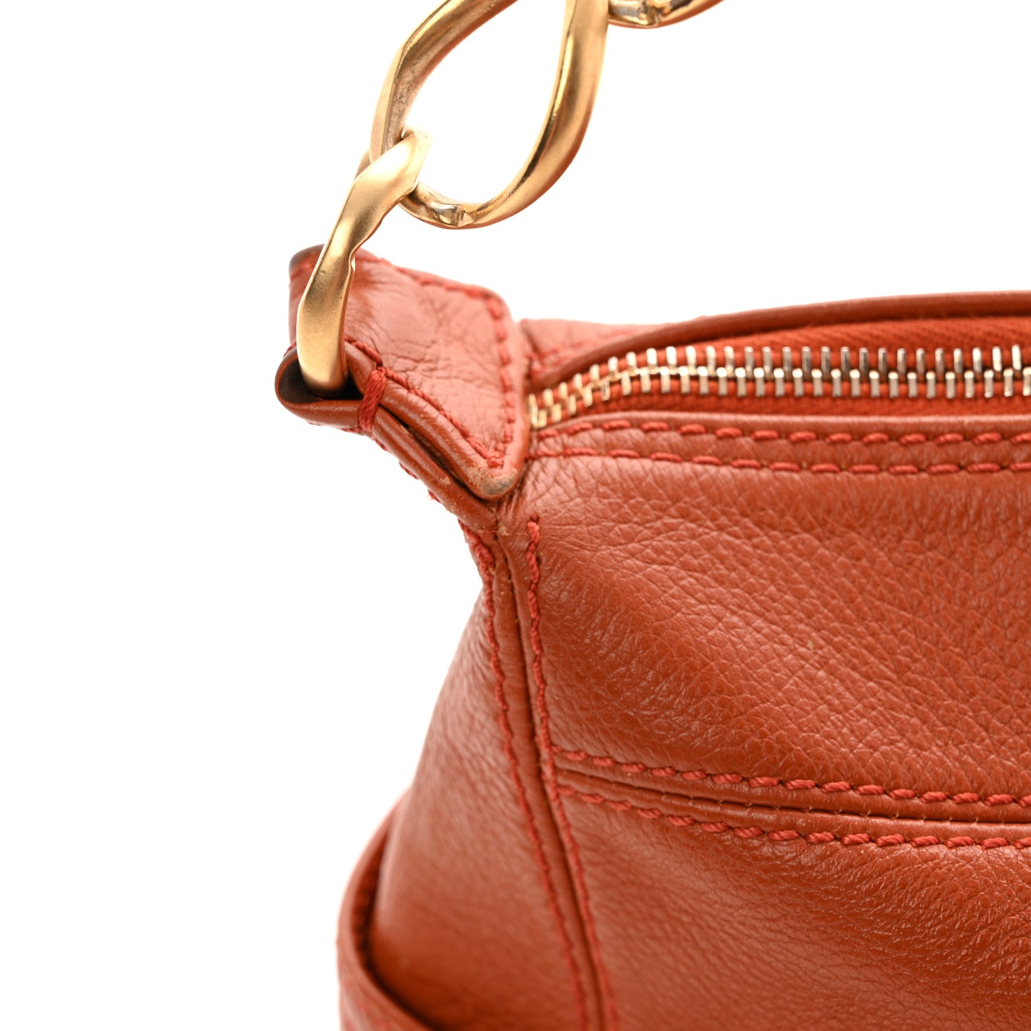 Chanel Calfskin Timeless CC Shoulder Bag Orange 14 of 17