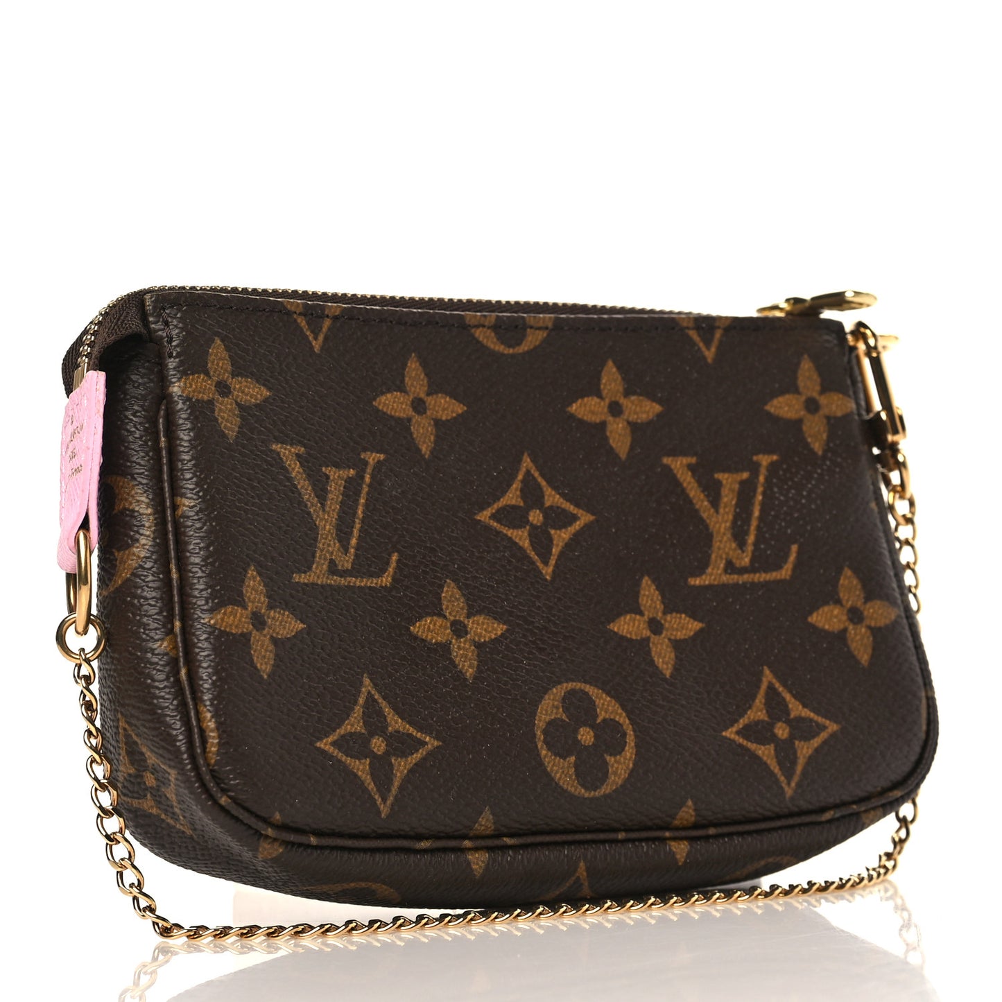 Monogram 2016 Christmas Animation Mini Pochette Accessories Rose Ballerine