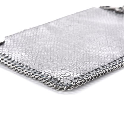 Stella McCartney Metallic Snake Print Falabella Pochette Ruthenium 6 of 9