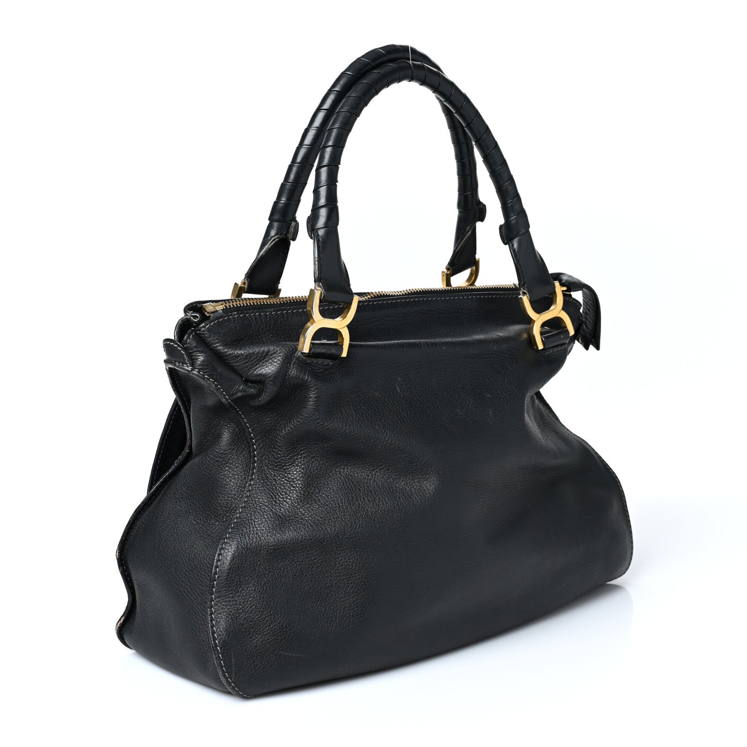 Chloe Calfskin Large Marcie Satchel Black 3 of 11