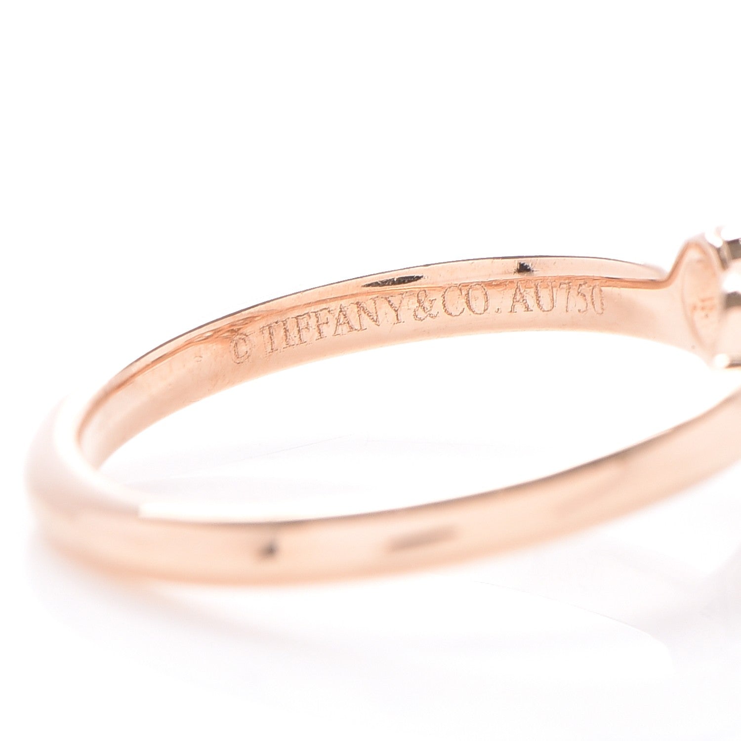 Tiffany 18K Rose Gold Diamond Hearts Ring 4 5 of 5