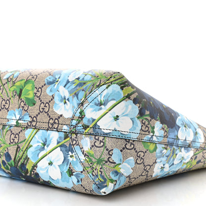 Gucci GG Supreme Monogram Blooms Medium Reversible Tote Beige Blue Navy 15 of 17