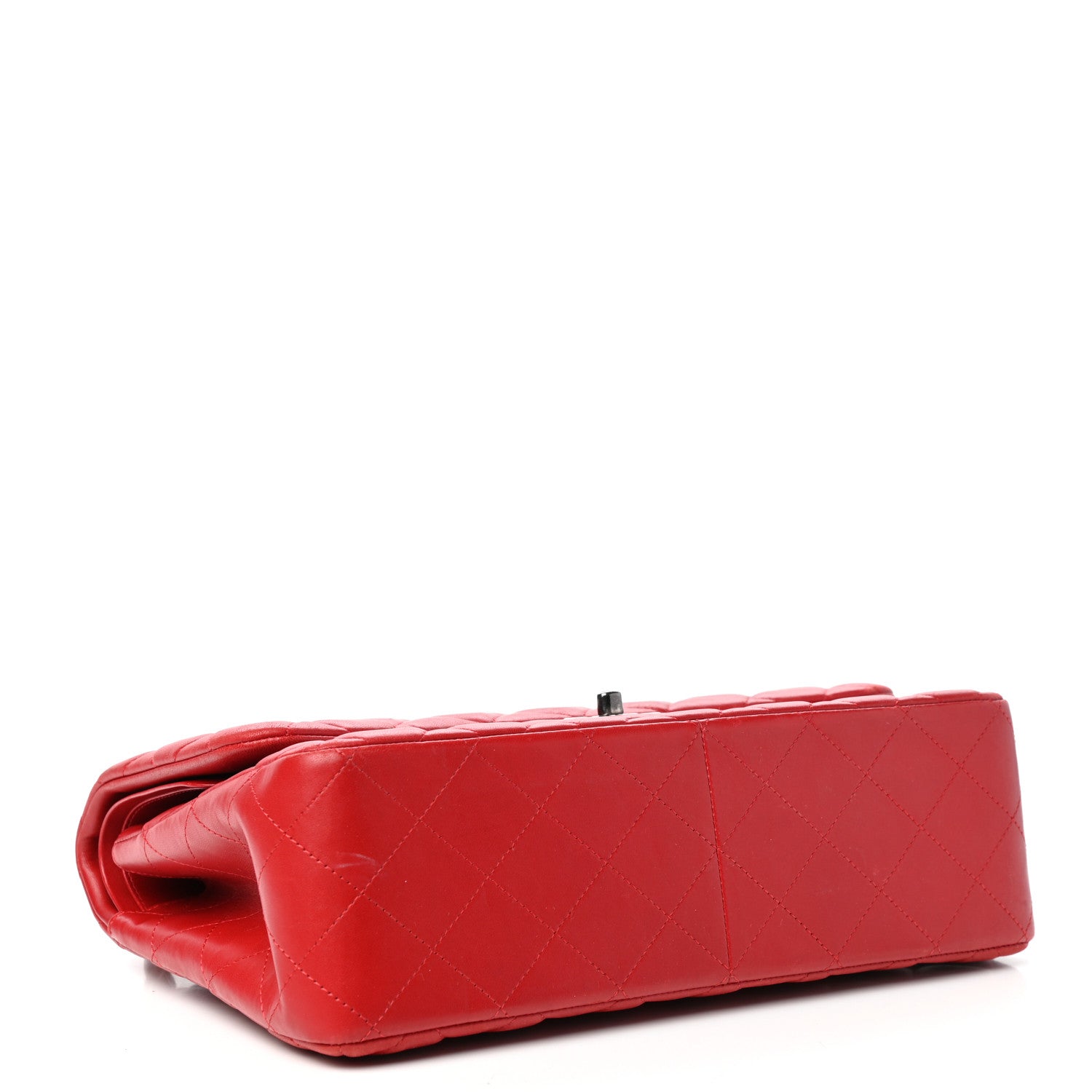 Chanel Lambskin Quilted Jumbo Double Flap Red 4 of 10