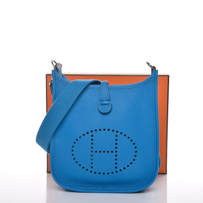 Hermes Taurillon Clemence Evelyne TPM Bleu Zanzibar 8 of 8